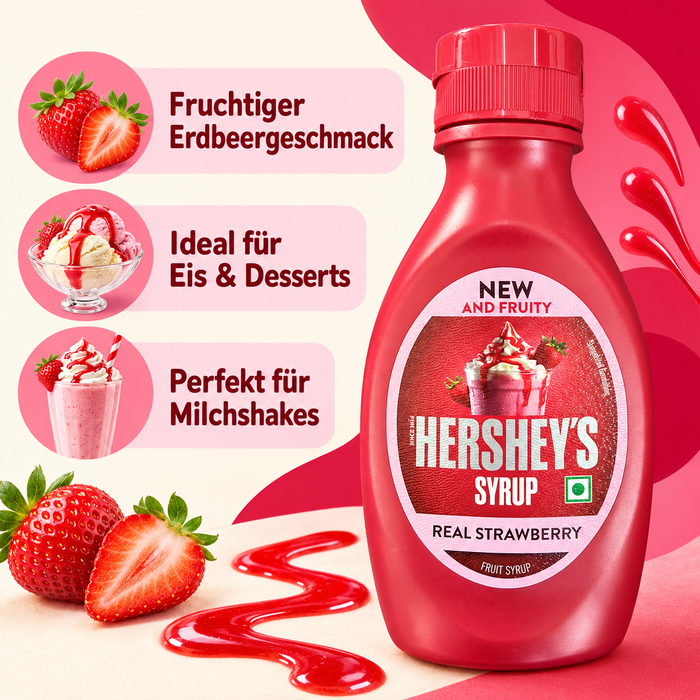 Hershey’s Erdbeersirup – Strawberry Flavor, 180 g