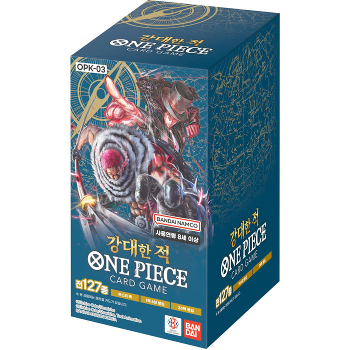 TCG Cards – Pillars of Strength OP03 Booster Box Korean Version, 24 Packs, 6 Cards per Pack + Heartforcards® Versandschutz