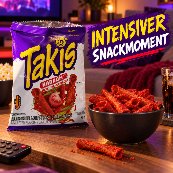 Takis Kaboom Ketchup-Sriracha – gerollte Tortilla-Chips, 80 g