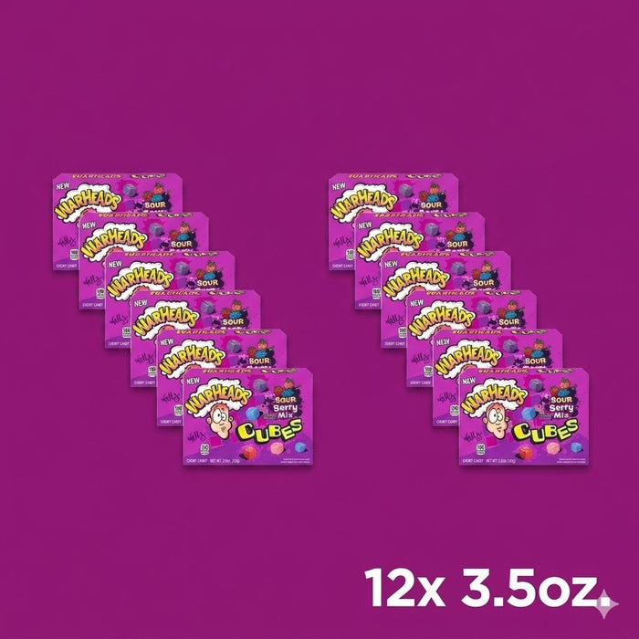 Warheads Sour Berry Mix Cubes (12er-Pack / 12x 99,22g)