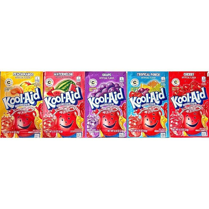 5er Probierpack – Kool‑Aid Ungesüßtes Drink Mix Pulver | 5×3,9 g | alle 5 Geschmacksrichtungen