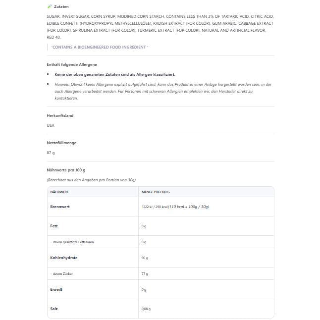 3x Sour Patch Kids Strawberry-Watermelon Glow Ups – Saure & süße Gummibonbons mit essbarem Glitzer, leuchten unter Schwarzlicht | 87 g Beutel