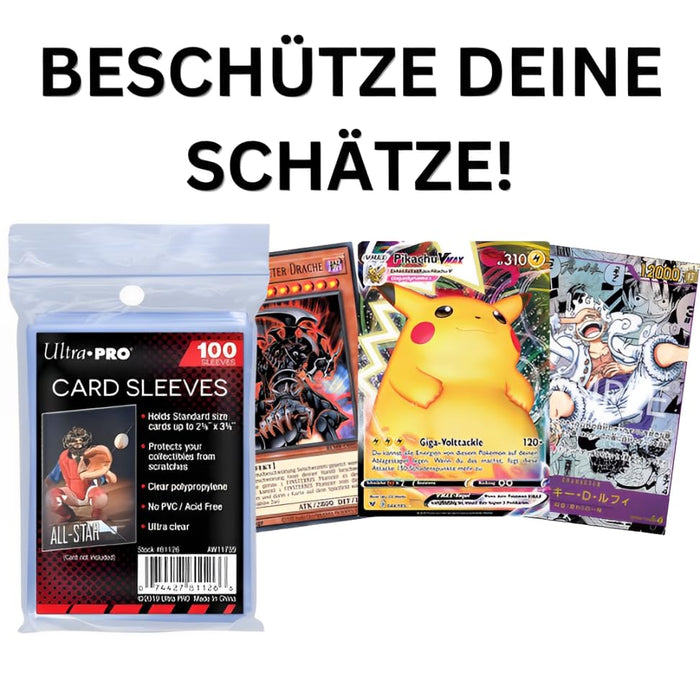 7 x 100 Ultra Pro Soft Sleeves - insgesamt 700 UP Pro Hüllen - Geeignet für alle Sammelkartenspiele + Heartforcards® Versandschutz