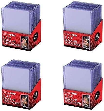 2x Ultra Pro Clear Regular Toploader 3" x 4" 25-Count per Pack + Heartforcards®Versandschutz