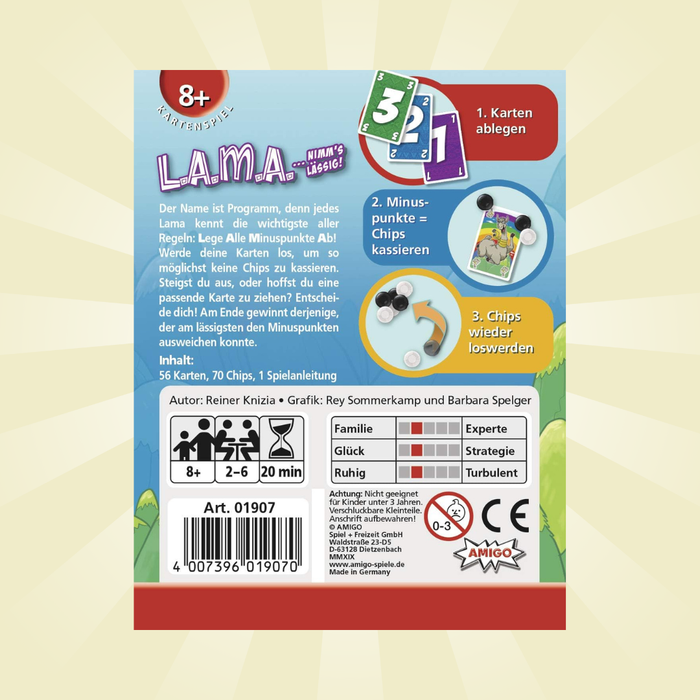 L.A.M.A – Das kultige Ablegespiel für Kinder & Familien – AMIGO Spiele