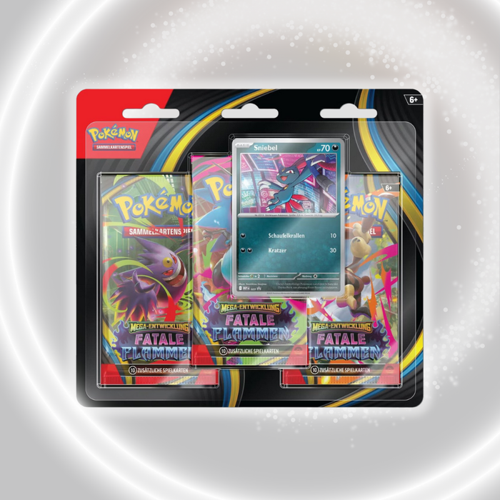 Pokémon Fatale Flammen 3er Blister – Sniebel Sammelkarte Set für Spieler und Sammler