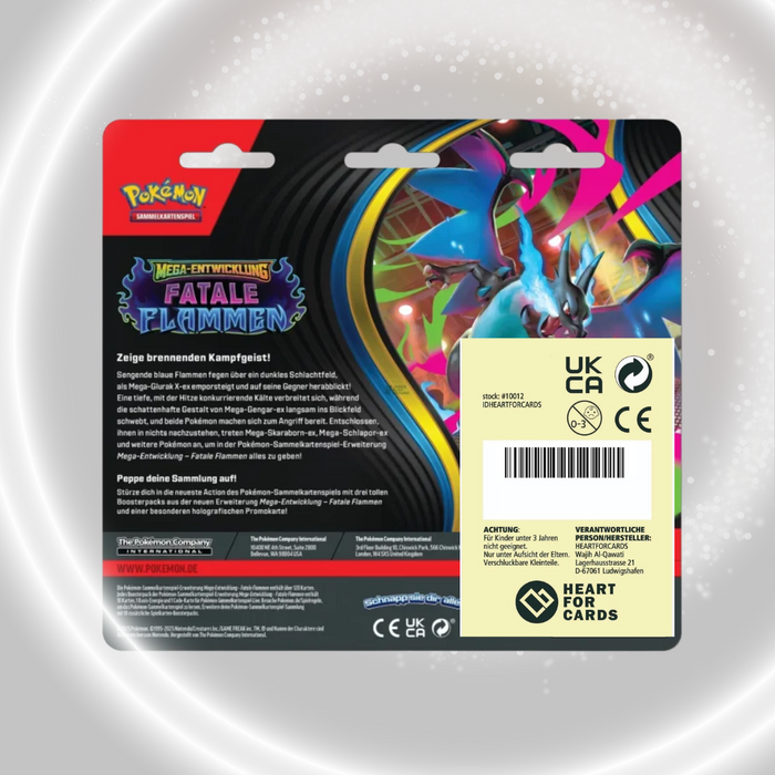 Pokémon Fatale Flammen 3er Blister – Snibunna Sammelkarte Set für Spieler und Sammler
