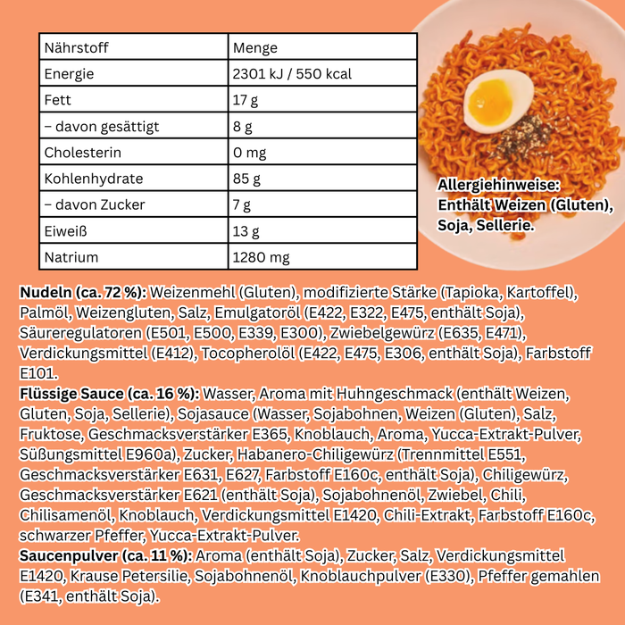 6er Pack Samyang Spicy Ramen Cup | Instant-Nudeln | Koreanischer Geschmack | 6 × 70 g | NEU & OVP