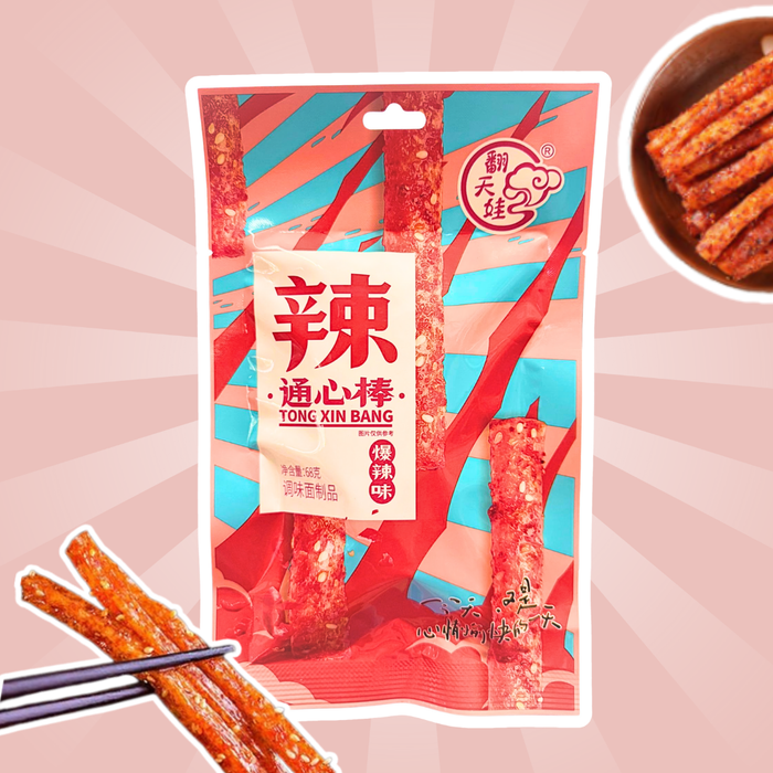 1x FTW Latiao Hot & Spicy – Würziger Gluten-Snack (1x68g)