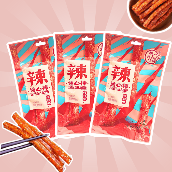 3x FTW Latiao Hot & Spicy – Würziger Gluten-Snack (3x68g)