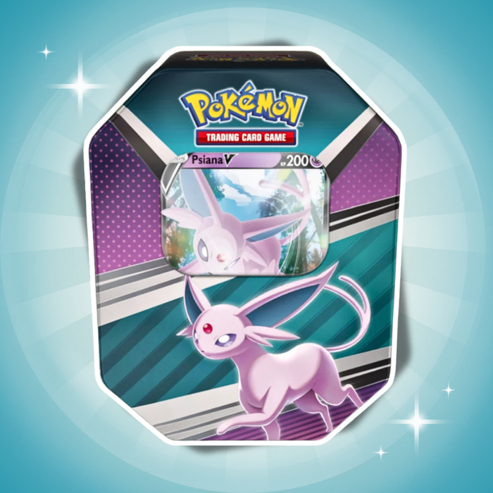 Pokémon V Heroes: Psiana V Tin-Box Deutsch – 4 Booster + Holo-Promokarte