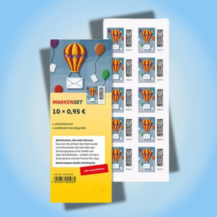 10x Briefmarken 0,95 € – Zufälliges Motiv, Selbstklebend, Deutsche Post