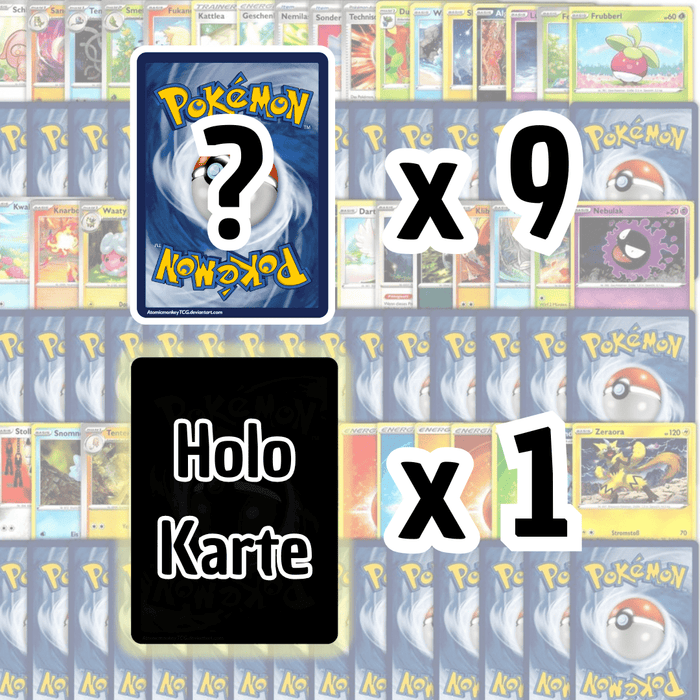 Pokemon Karten deutsche 10x inkl. 1 Garantierte Holo Karte Original für Sammler & Fans aus aktuellen Sets