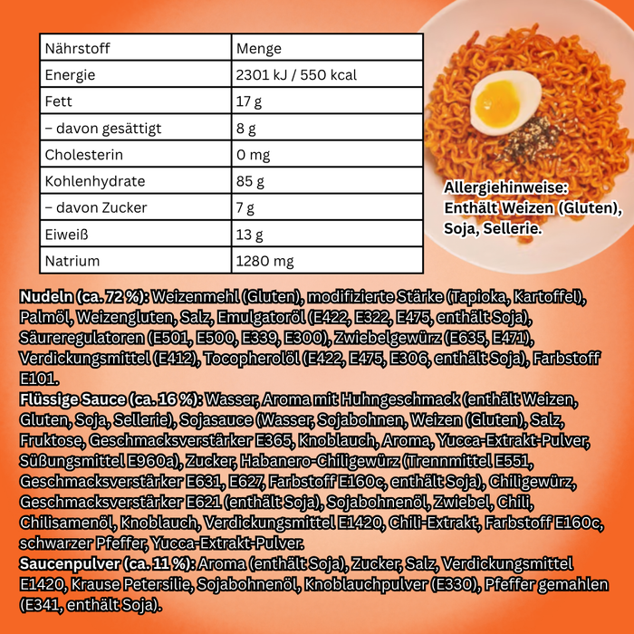 5x Samyang Buldak Hot Chicken Flavour Ramen 140 g – Extra scharfe Instant-Nudeln Multipack
