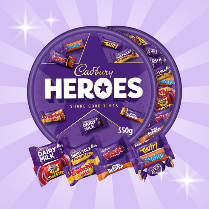 Cadbury Heroes – Mix aus Mini-Schokoladen | Familienbox | 550 g