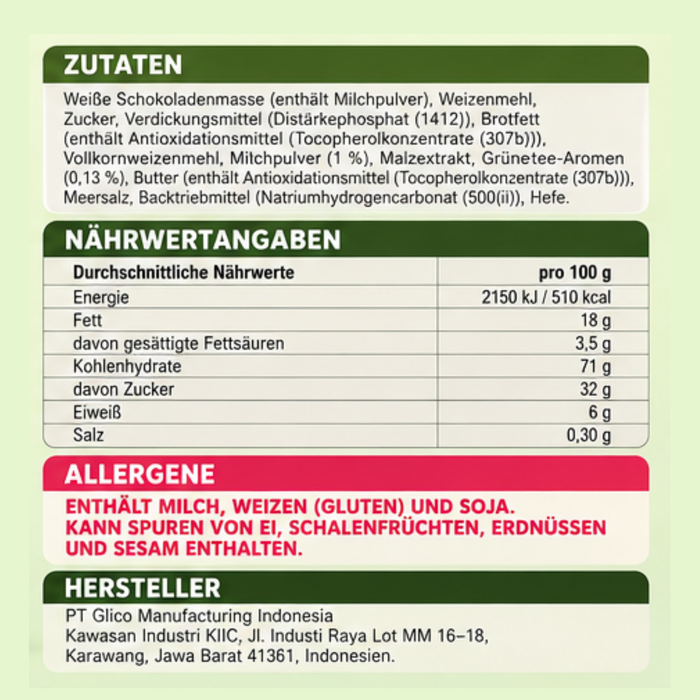 Glico Pocky Milky Matcha 35 g – Knusprige Kekssticks mit cremiger Matcha-Grüntee-Milchglasur