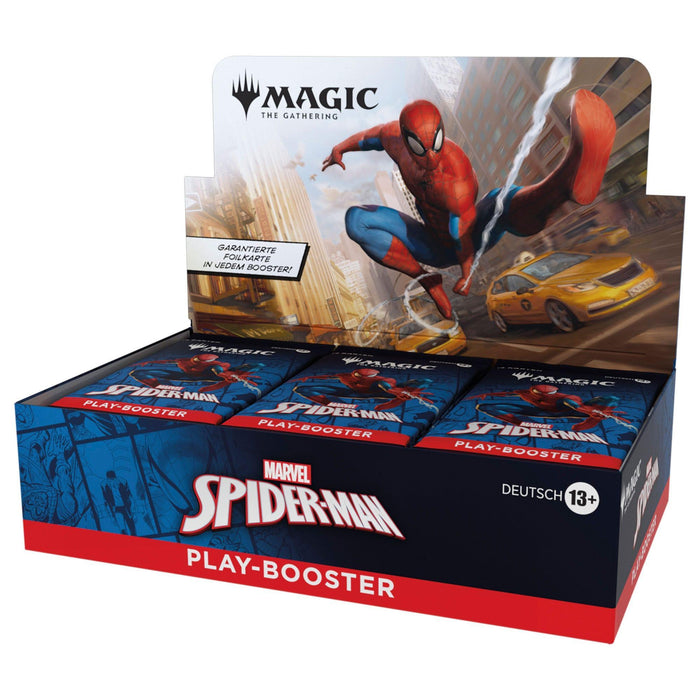 Magic the Gathering Marvels Spider Man Play Booster Display DE + Heartforcards® Versandschutz