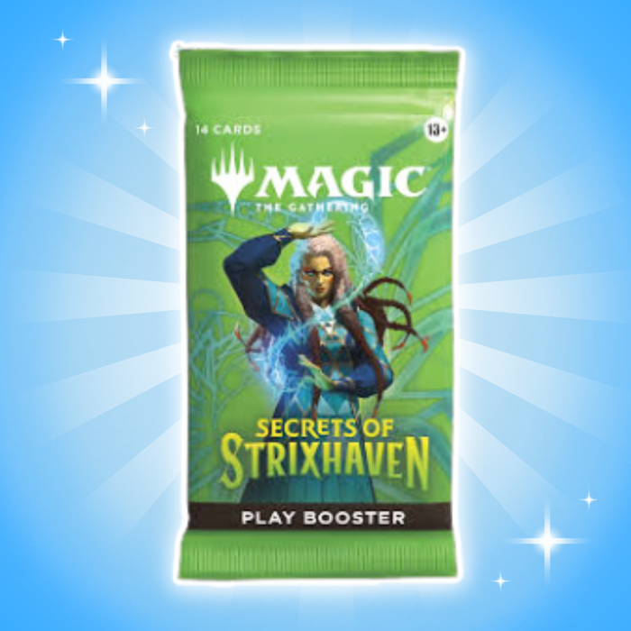 3x Magic: The Gathering Secrets of Strixhaven Play Booster Englisch – 3 Boosterpacks, je 14 Karten, MTG Sammelkartenspiel