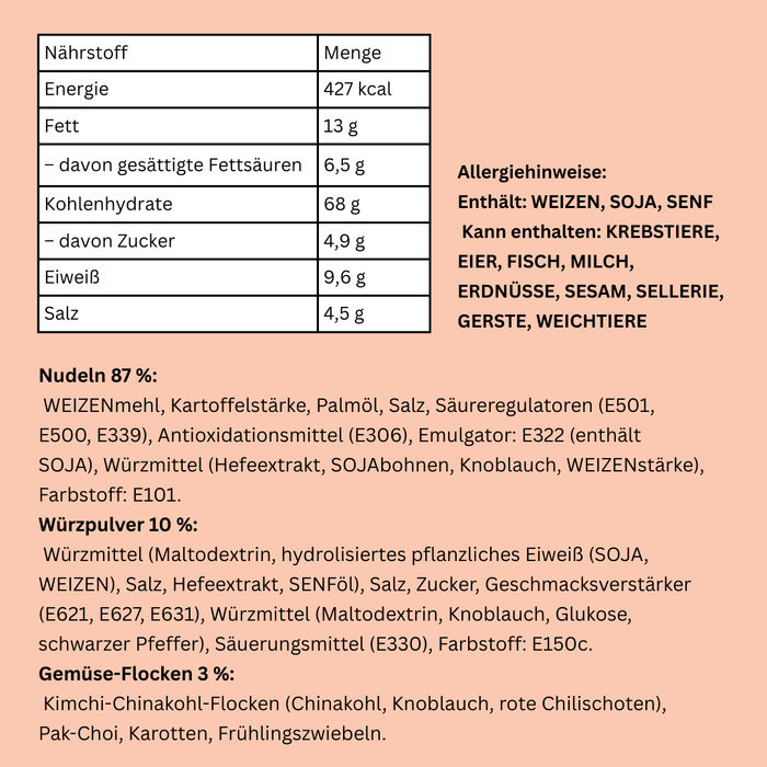 1x Nongshim Shin Kimchi Ramen – 1er Pack – Würzige Instant-Nudelsuppe mit Kimchi-Geschmack