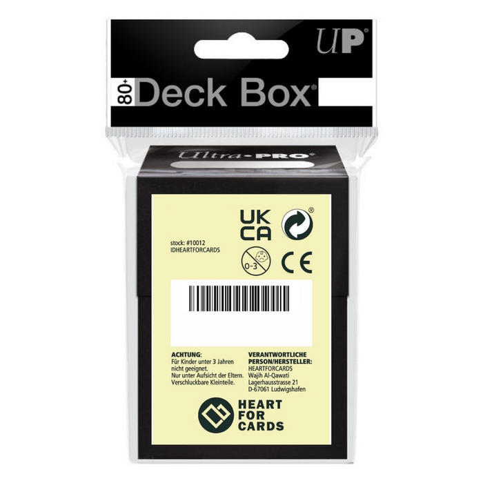 6x Ultra Pro Deck Box – Schwarz, Sammeln, Tauschen und Aufbewahren von Karten, Flip-Top