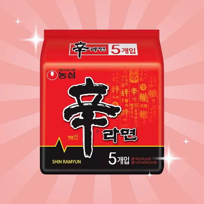 Nongshim Shin Ramyun – 5er Pack – Würzige Instant-Nudelsuppe