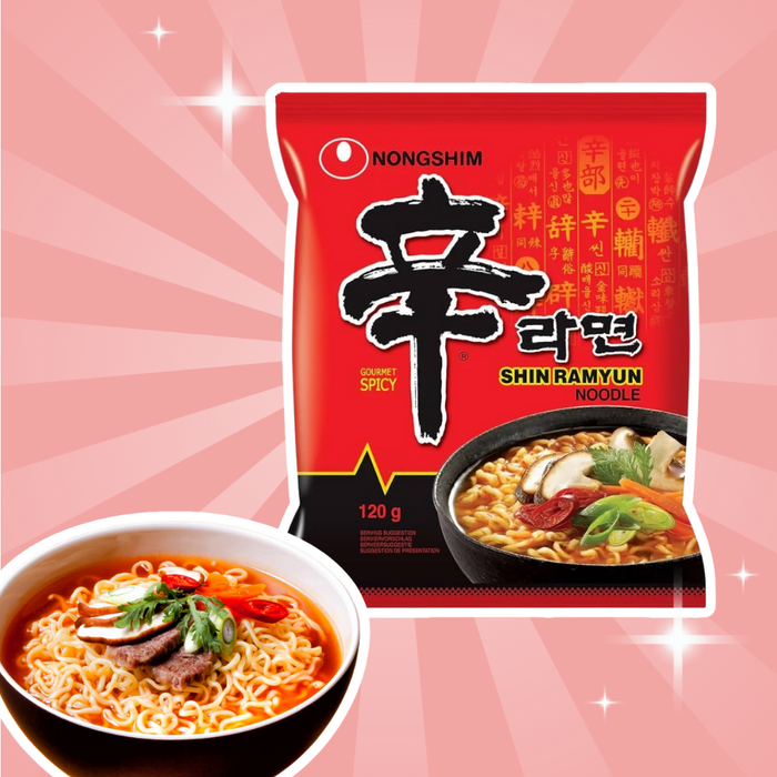 1x Nongshim Shin Ramyun – 1 er Pack – Würzige Instant-Nudelsuppe