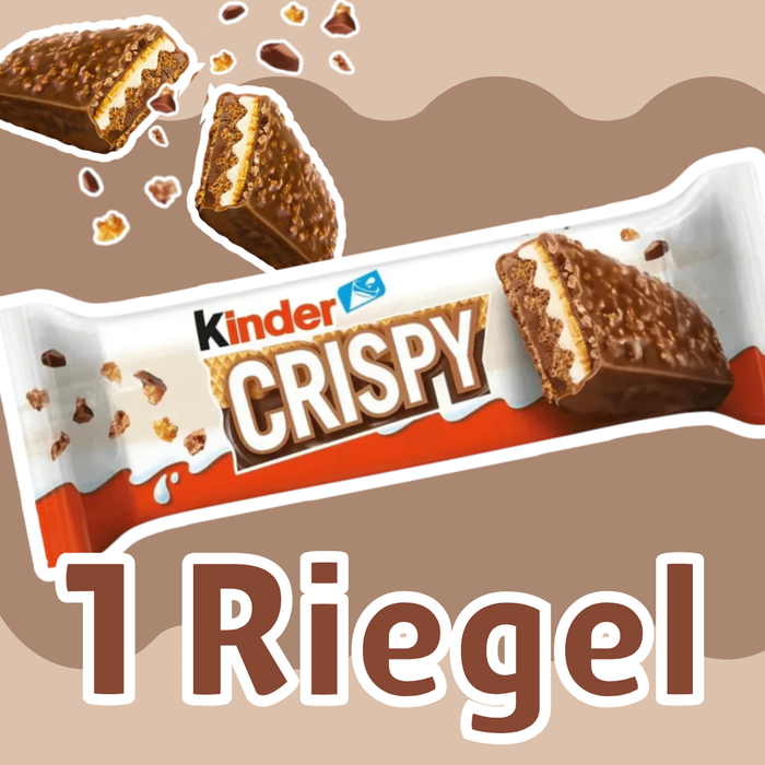 1x Kinder Crispy – Knuspriger Schoko-Keks-Snack, 1x34 g