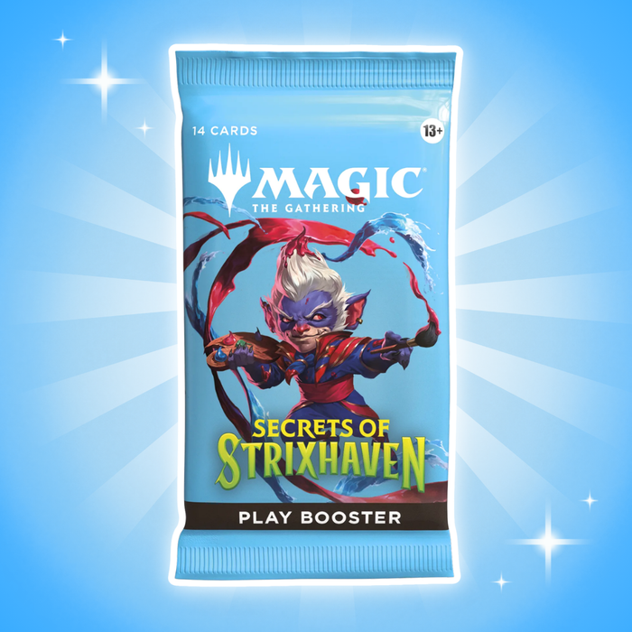 3x Magic: The Gathering Secrets of Strixhaven Play Booster Englisch – 3 Boosterpacks, je 14 Karten, MTG Sammelkartenspiel