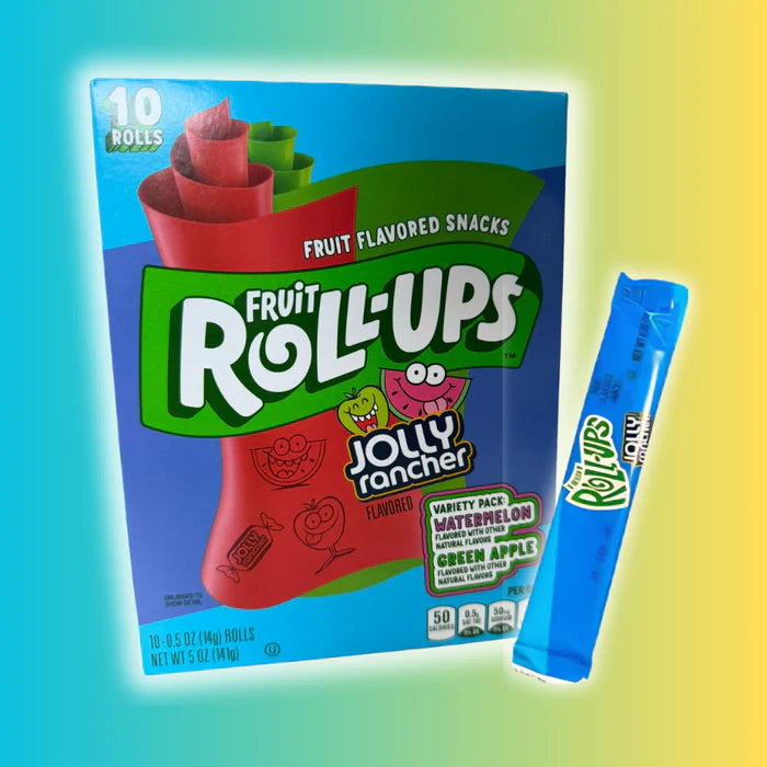 Fruit Roll-Ups Jolly Rancher Variety Pack – 10 Stück | Glutenfreie Frucht-Snacks (MHD: 10.2025)
