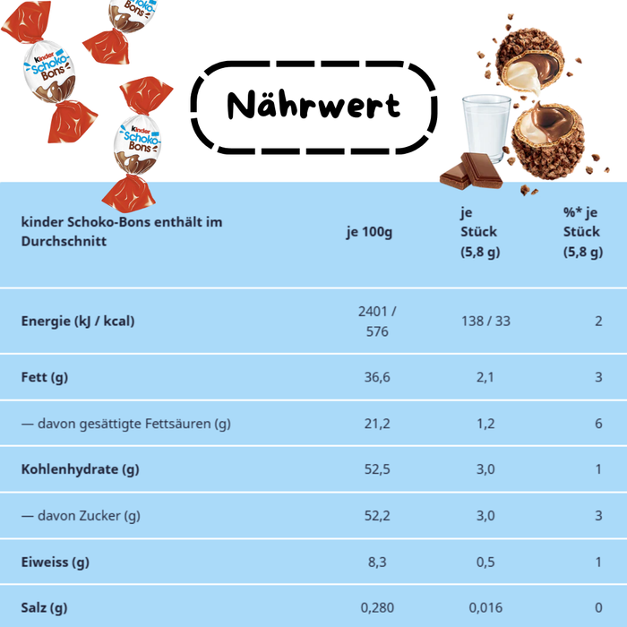 1x Kinder Schoko-Bons Crispy (1x67,2 g) – Knusprige Milchschokoladenkugeln mit Haselnussfüllung