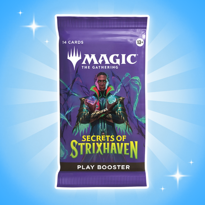 3x Magic: The Gathering Secrets of Strixhaven Play Booster Englisch – 3 Boosterpacks, je 14 Karten, MTG Sammelkartenspiel