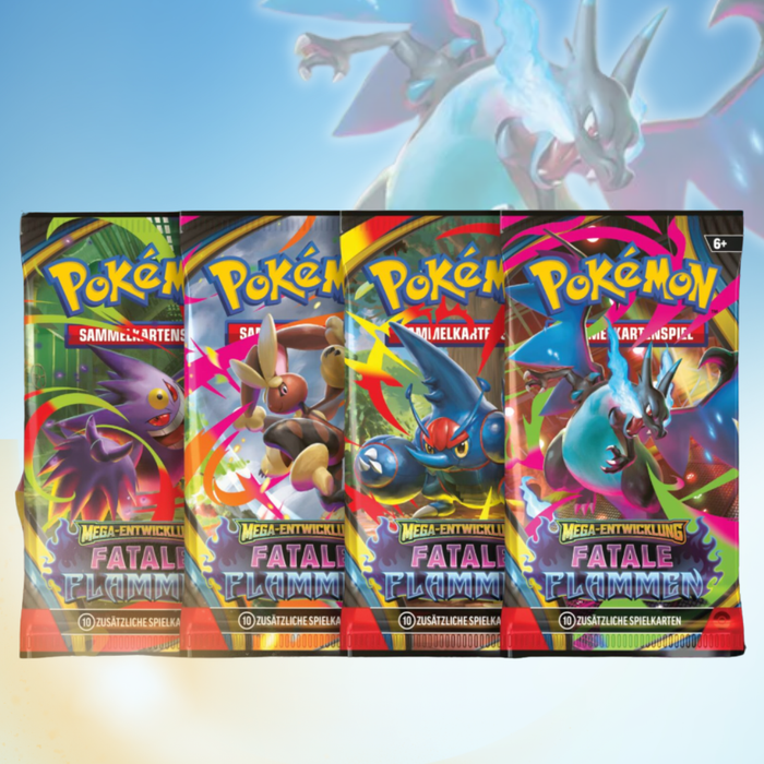 Pokémon TCG – ME02 – Mega Entwicklung: Fatale Flammen – Booster Display (Deutsch) | 36 Boosterpacks | Deutsche Edition