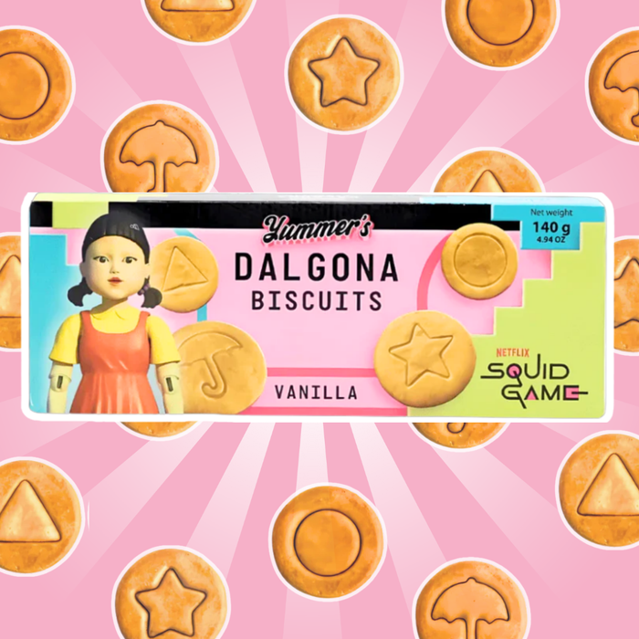 Yummer’s Squid Game Dalgona Biscuits Vanilla – Knusprige Vanillekekse im Squid-Game-Stil, 140 g