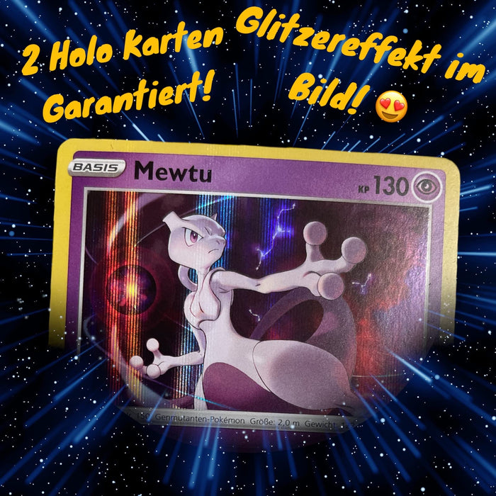 Pokémon Karten Deutsch 50 Verschiedene | 1 V, VMAX, VSTAR, EX | 3X Holo | 1x Rare |  Mögliche Karten von Pikachu, Evoli, Dedenne und viele mehr | Ideales Geschenk | aktuelle Sets