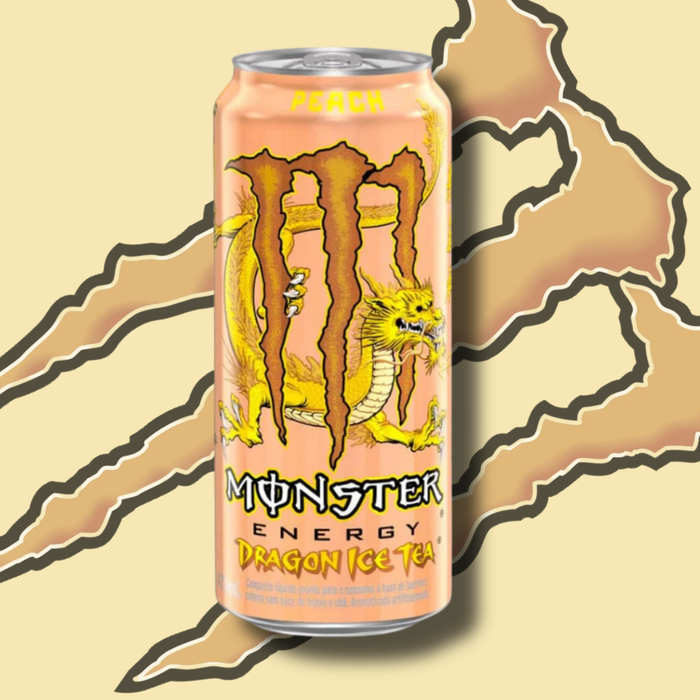 Monster Energy Dragon Ice Tea Peach 473 ml – Caffeinated Functional Beverage