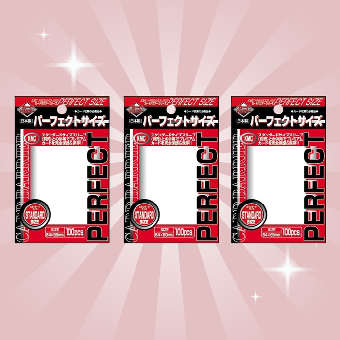 3x KMC Standard Sleeves – Perfect Size (3x100 Sleeves) – Standard Sleeves für Sammelkarten & TCG