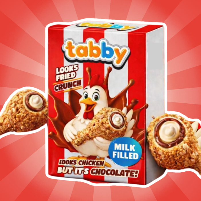 Tabby Looks Fried But It’s Chocolate – Knusprige Schoko-„Hähnchenteile“ mit Milchfüllung 48 g
