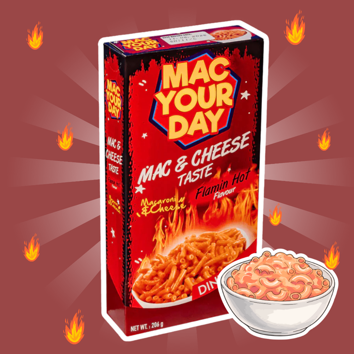 Mac Your Day – Mac & Cheese Flamin’ Hot Geschmack 206 g | Würzige Käsenudeln