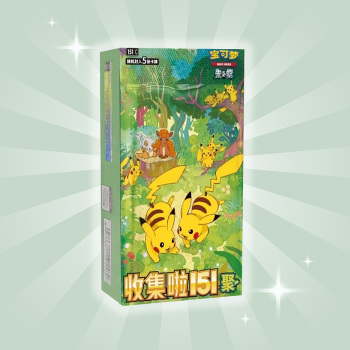Pokémon 151 Gathering Slim Booster Box (Chinesische Ausgabe) – Offizielle Sammelkartenspiel Boosterbox