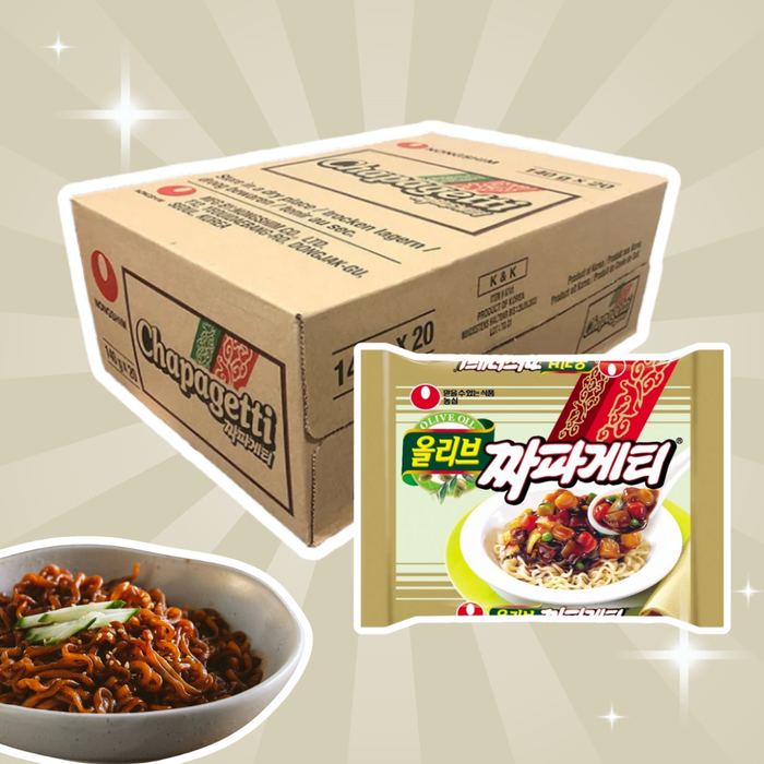 20 X Nong Shim Instantnudeln Chapaghetti – Traditionelles koreanisches Nudelgericht - schnelle Zubereitung – 20er Vorteilspack à 140g