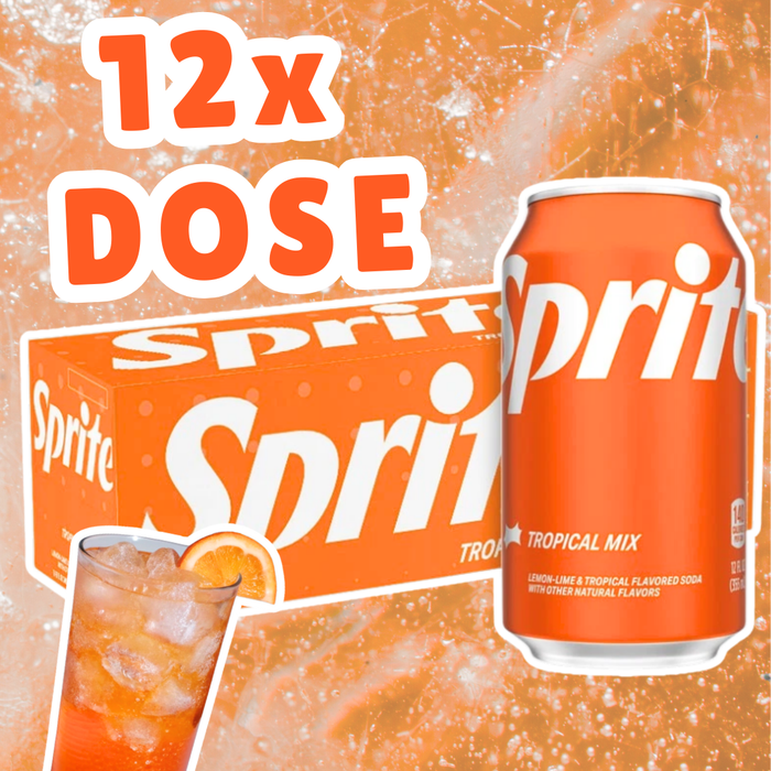 Sprite Tropical – 12er Pack | Erfrischungsgetränk mit tropischem Geschmack | 12x355ml