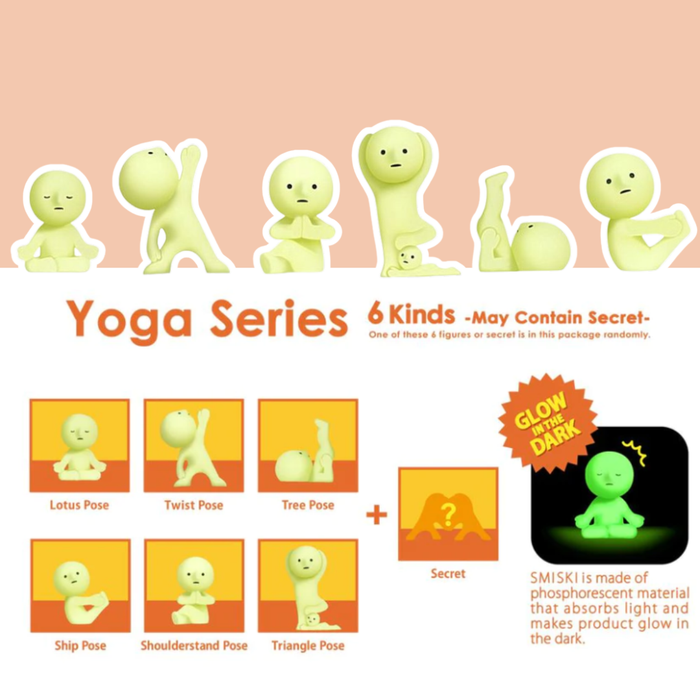 Original Smiski Yoga-Serie – Leuchtende Sammelfigur Blindbox