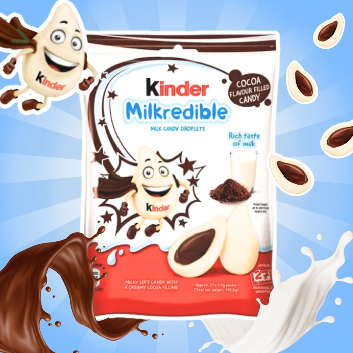 Kinder MilkRedible 23,4 g – Milch-Tropfen mit Kakao-Füllung und Milchcreme