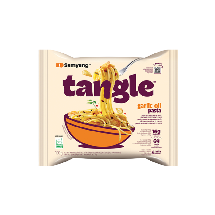 3er Pack Samyang Ramen Tangle – Garlic Oil Pasta | 3x koreanische Öl-Nudeln mit intensivem Knoblaucharoma | Je 100 g | Halal zertifiziert