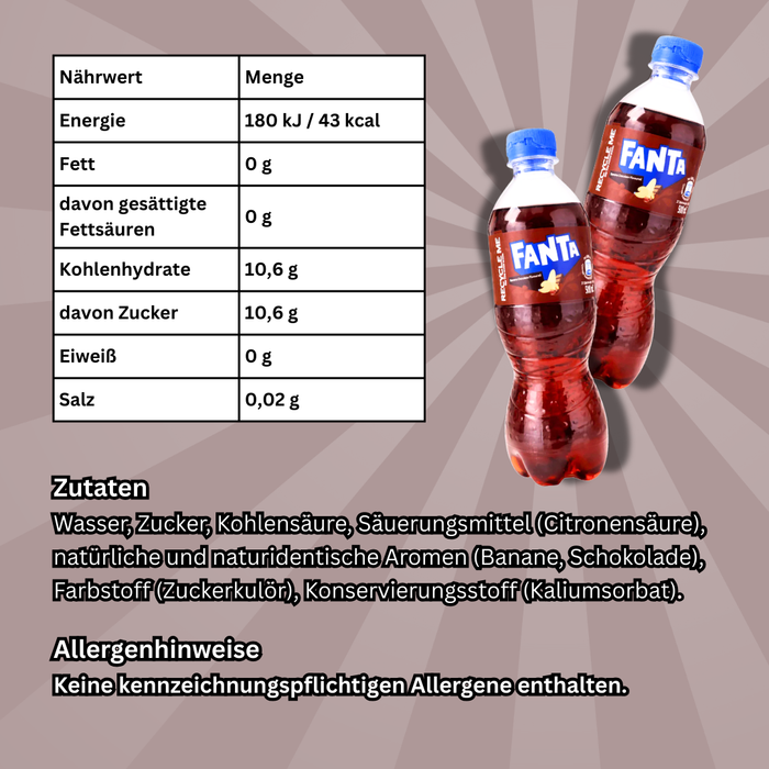 Fanta Banana Chocolate Flavour – Banane & Schokolade | 500 ml