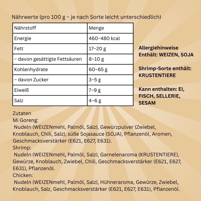 Indomie Mi Goreng – 10er Pack | Würzige Instant Stir Fry Noodles | Kult-Nudeln aus Indonesien