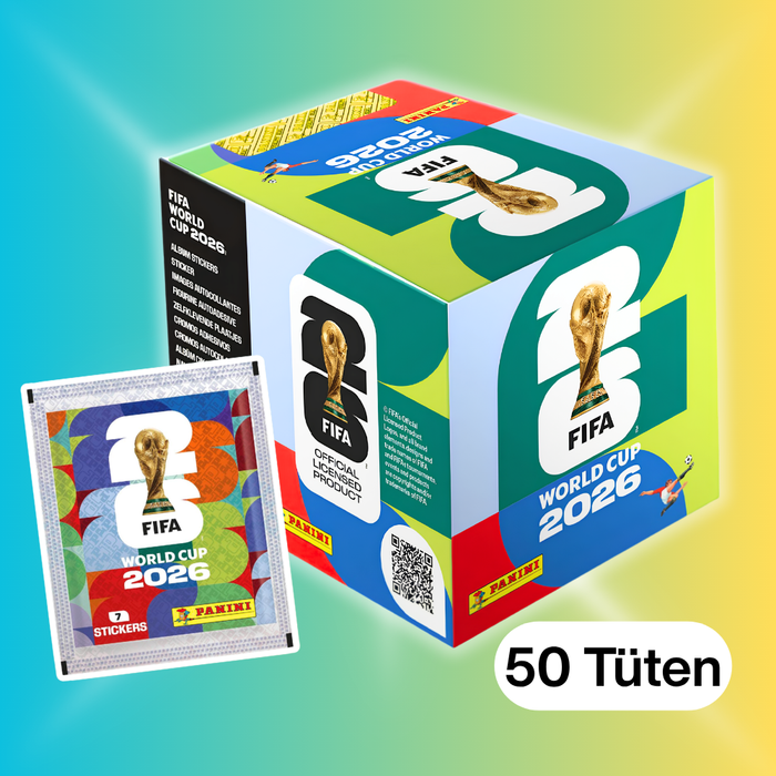 Panini FIFA World Cup 2026 Sticker Display – 50 Tüten mit insgesamt 350 Stickern