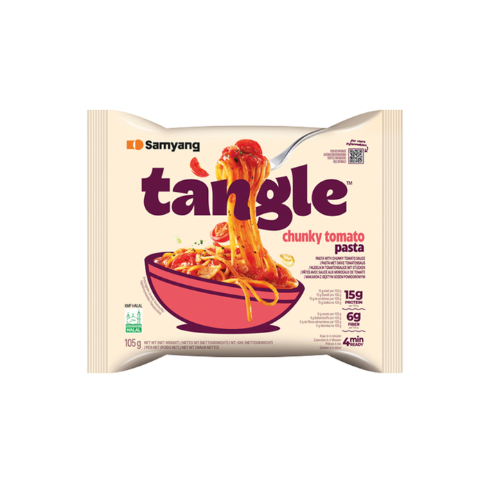 Samyang Tangle Ramen 4er Set – Bulgogi Sauce, Pilze, Tomatensauce & Knoblauchöl | Je 100 / 105 g | Halal zertifiziert | Instant-Nudeln im Vielfaltspack