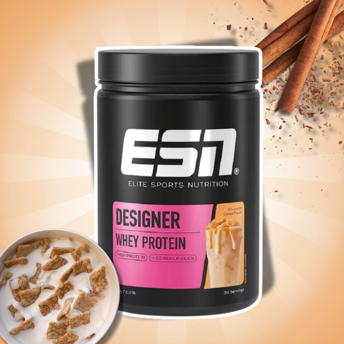 ESN Designer Whey Protein Pulver 908 g Cinnamon Cereal – Whey Protein Konzentrat & Isolat