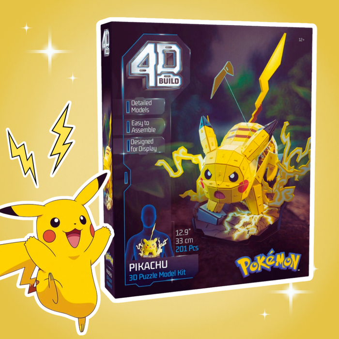 Spin Master 4D Build – Pokémon Pikachu | Modellbausatz | 201 Teile